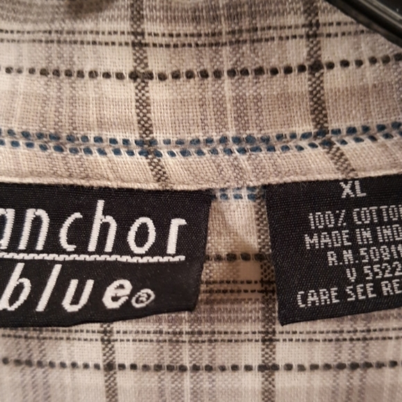 Anchor Blue Casual Button Down Short Sleeve Shirt - Picture 4 of 4
